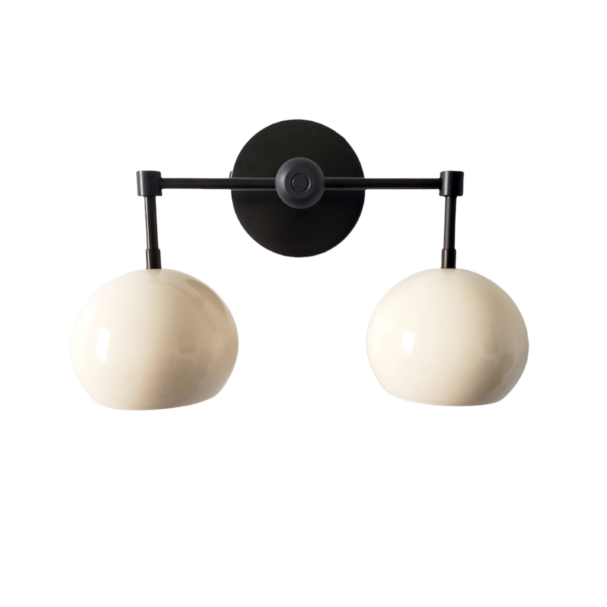 White Shades Wall Sconce - Double Head Vanity Bathroom Light