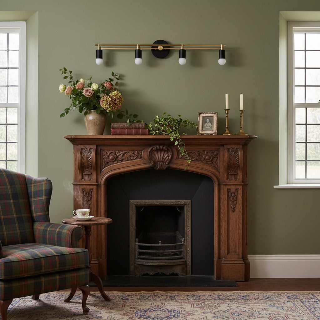 Lumen Elegant Multi Light Vanity Fixture – Art Deco Inspired Bathroom Wall Lamp