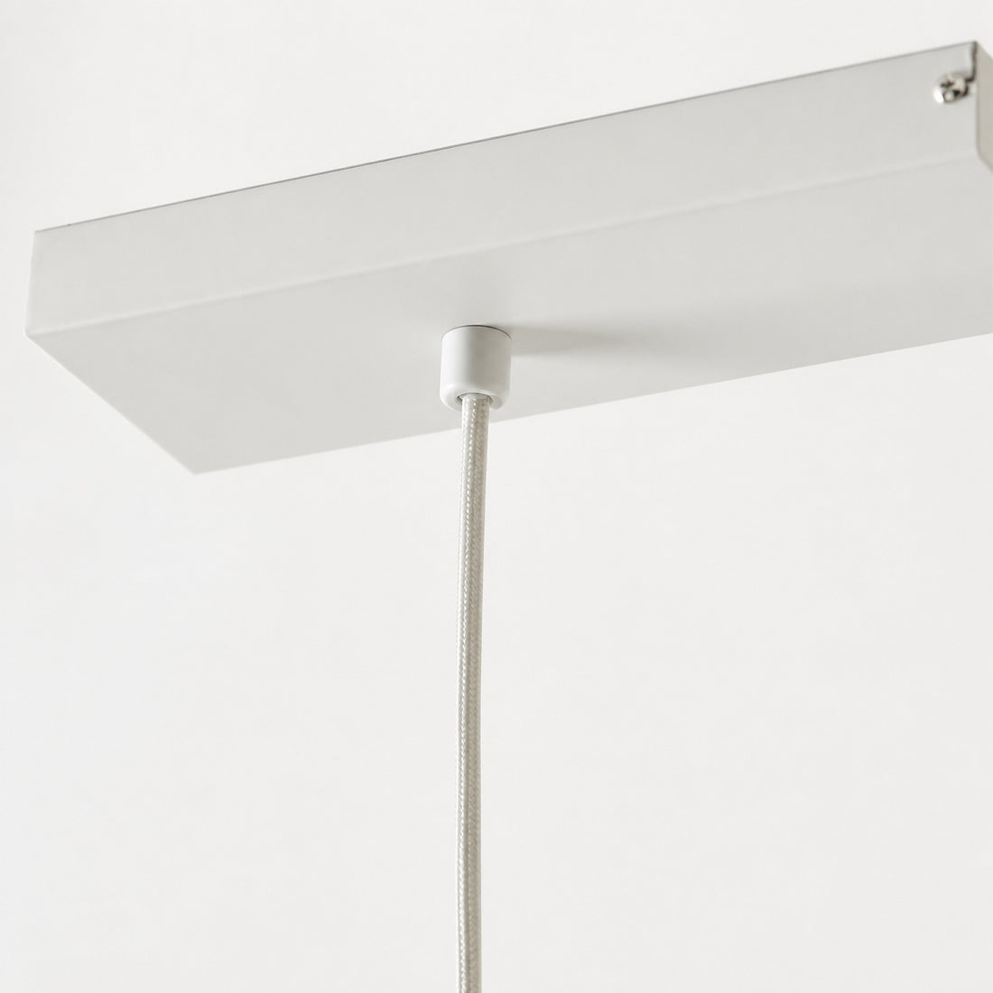 Velura Linear Pendant Light - Natural Linen Shade for Warm Ambiance