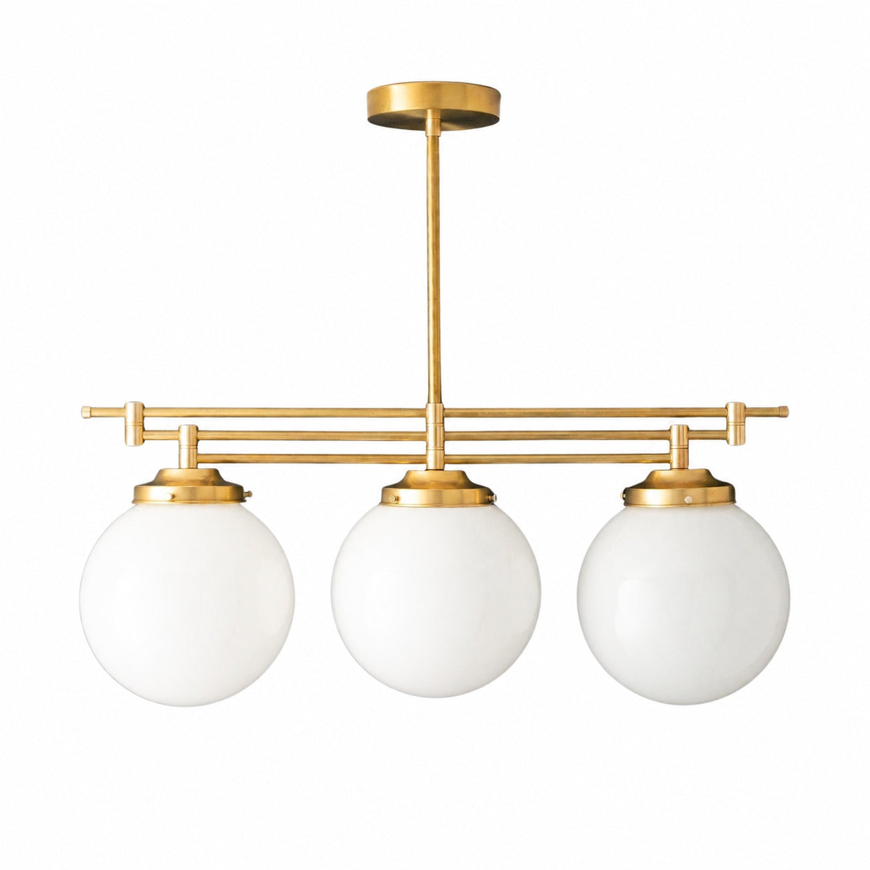 Glorica Glass Frosted Globe Pendant Light - Art Deco Hanging Light for Home