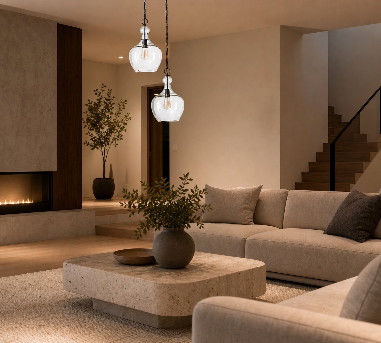 Lawson Glass Pendant Light - Recycled & Milk Glass with Bronze Accent