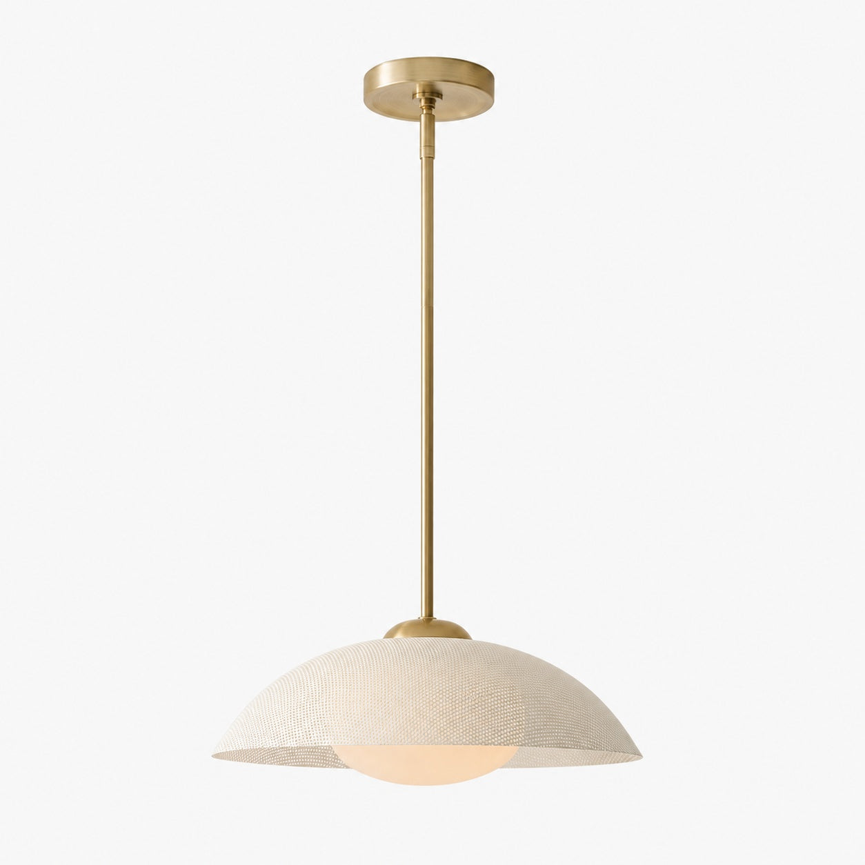 Elorina Pendant Light - Perforated Metal Shade, Champagne Bronze