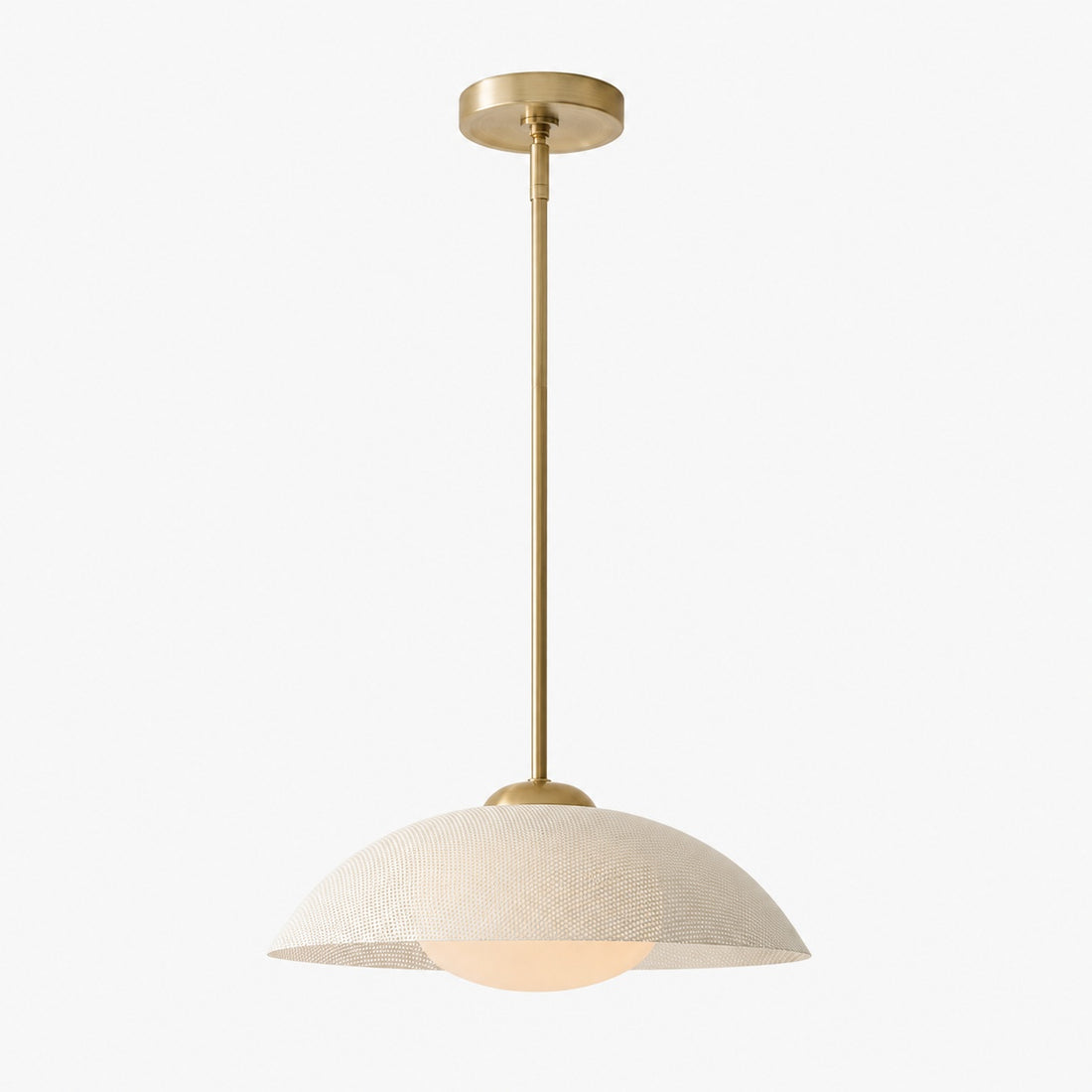 Elorina Pendant Light - Perforated Metal Shade, Champagne Bronze