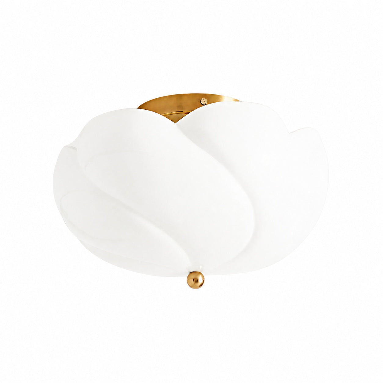 Modo Ceiling Light –Minimalist Glass Shade with Sleek Brass Frame for Dining Room or Office