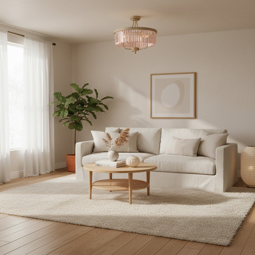 Beveline 3 Light Round Semi Flush - Faceted Cut Glass Shade Metal Finish for Hallways and Bedrooms