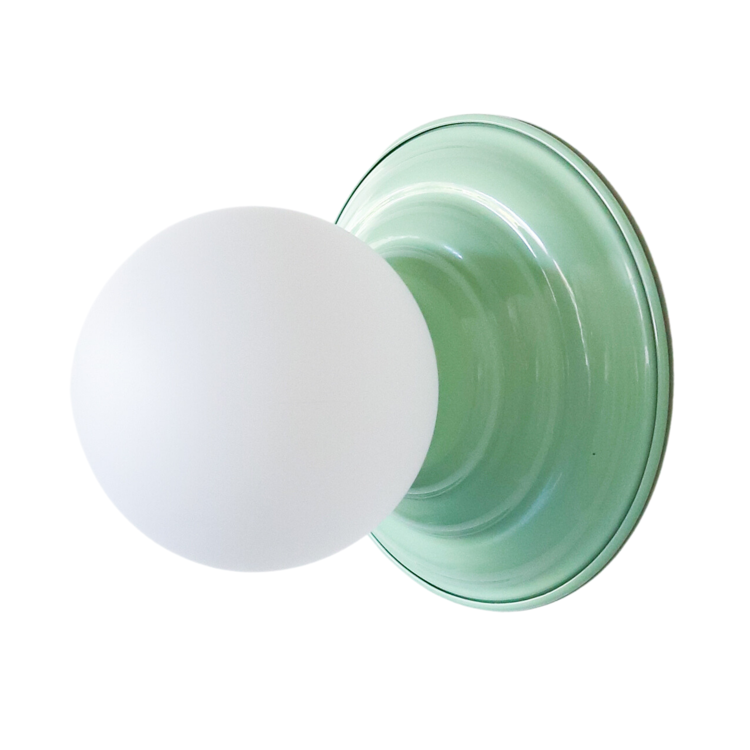 Retro Flushmount Ceiling Light or Wall Sconce - Minimalist Glass Globe