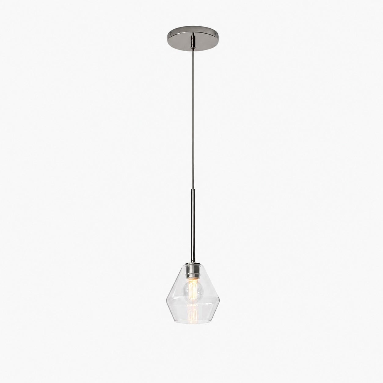 Merin Transparent Glass Sculpture Geometric Chandelier