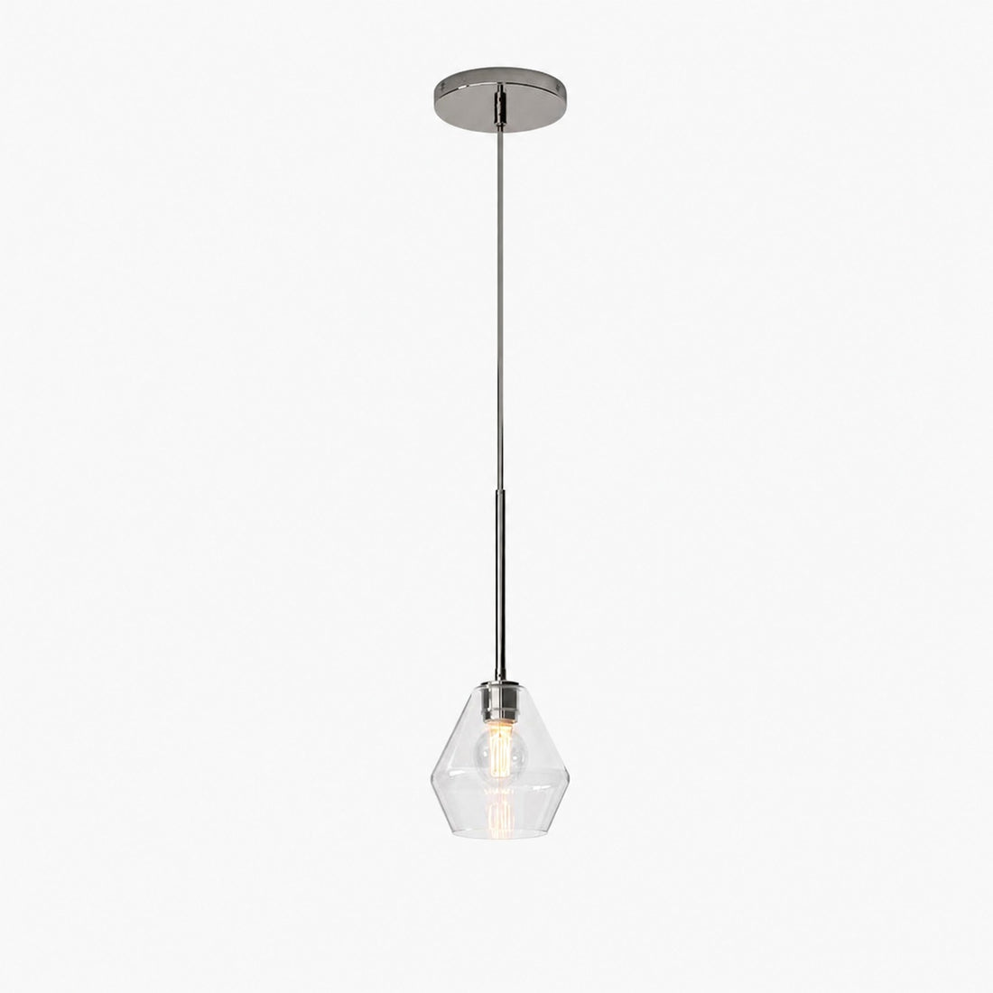 Merin Transparent Glass Sculpture Geometric Chandelier
