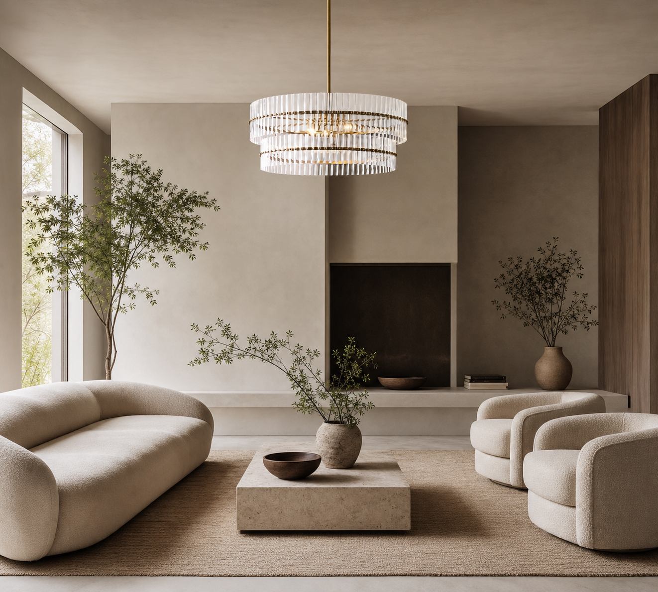 Lumora Crystal Pendant Light – Elegant Tumbled Brass & Cut Glass