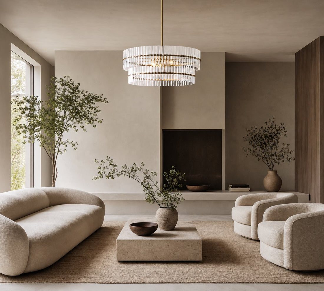 Lumora Crystal Pendant Light – Elegant Tumbled Brass & Cut Glass
