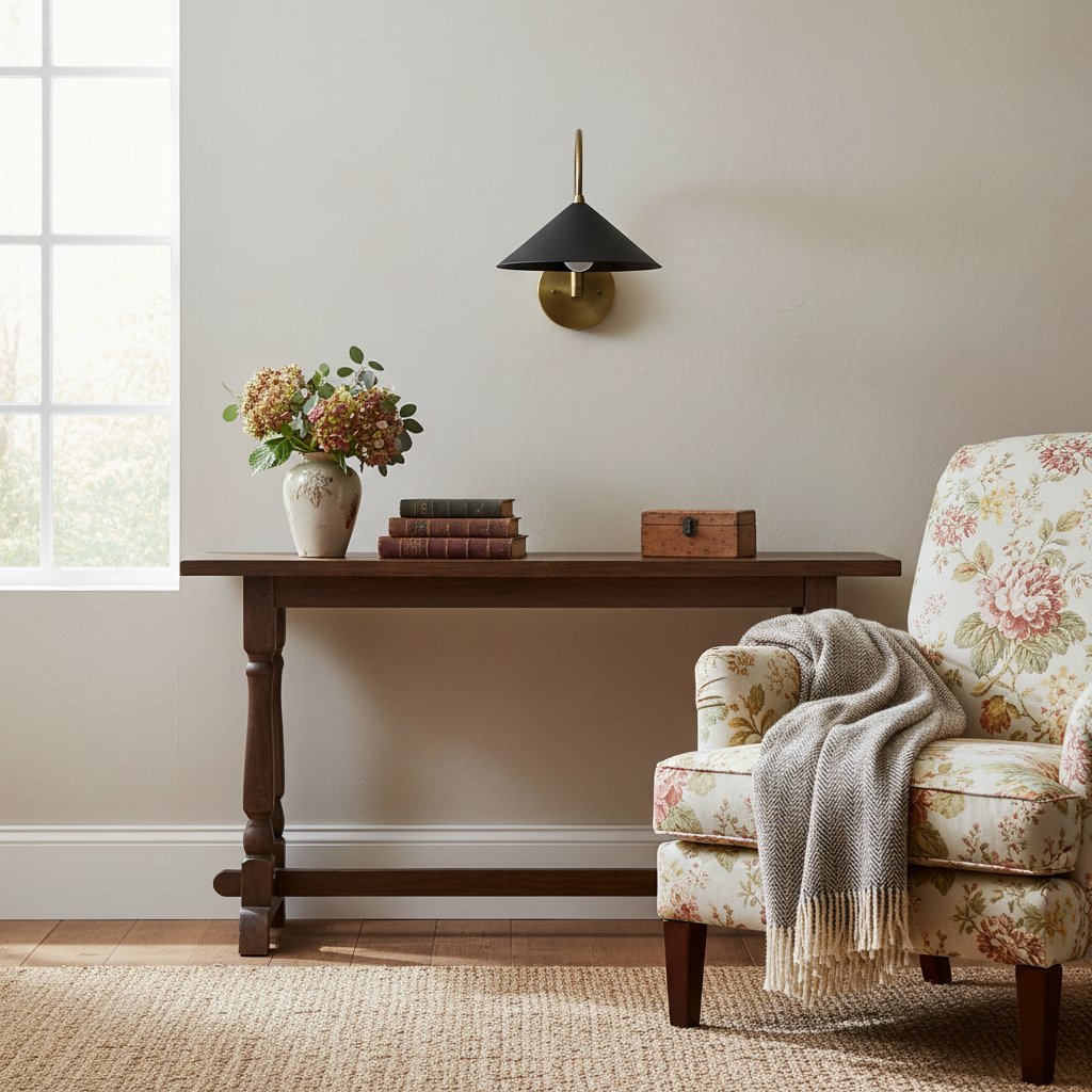 Curva Metal Vintage Wall Sconce  - Elegant Cone Shade for Bedrooms