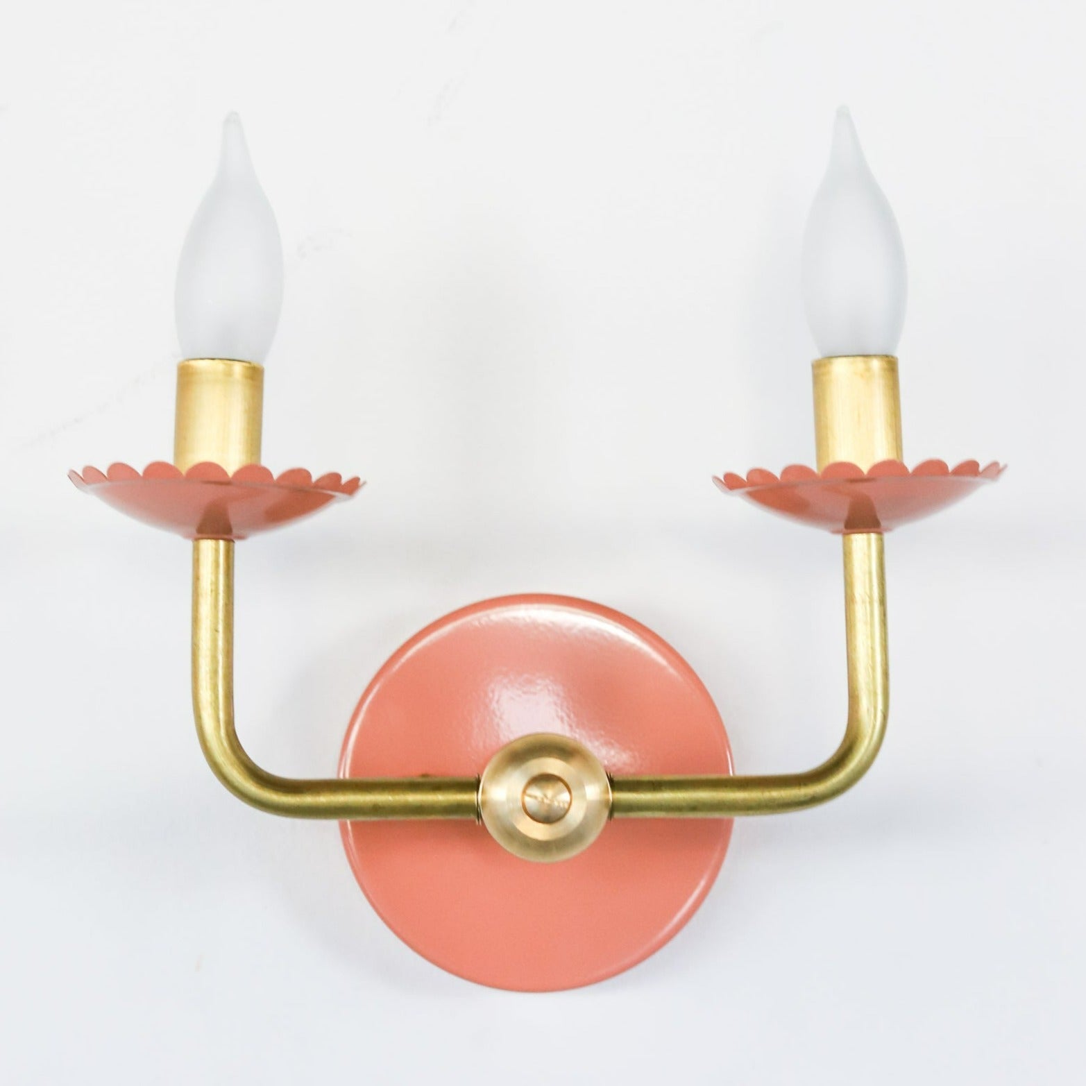 Retro Two Light Wall Sconce - Scalloped Design for Elegant Interiors