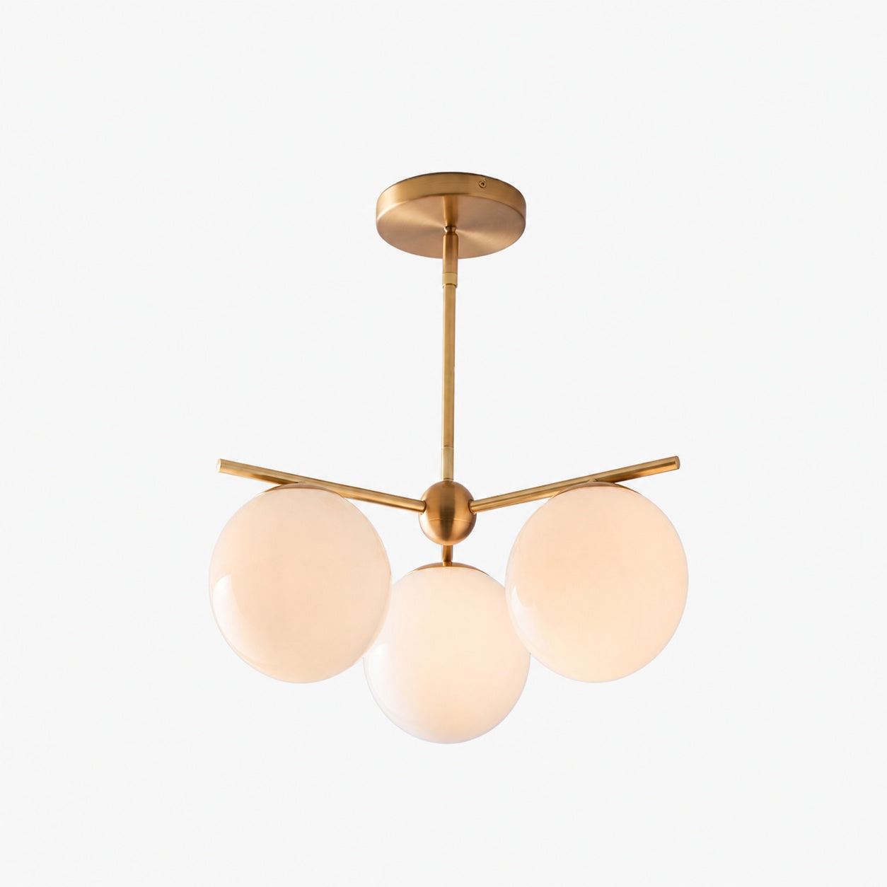 Alessora Brass Milk Glass Chandeliers- Great for Covered Outdoor Areas