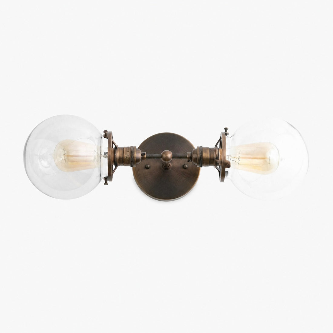Lumio Globe Industrial Vanity Lighting- Modern Double Globe Wall Light