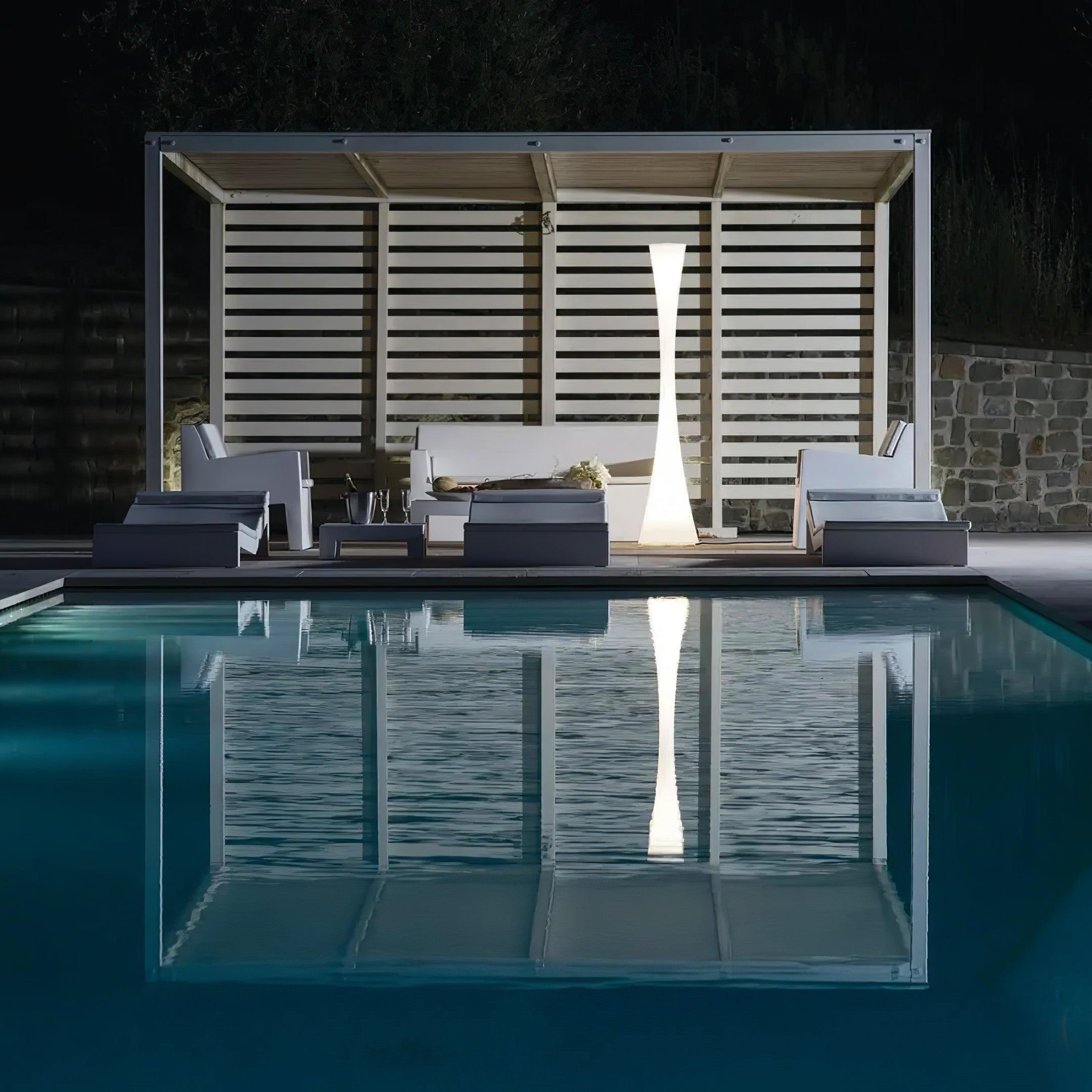 Romantic Simple White Column Floor Lamp