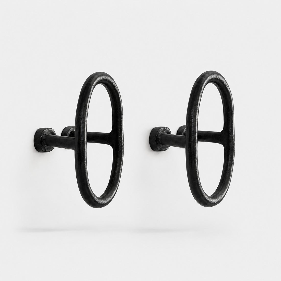Hand-Forged Iron Ring Wall Hook and Cabinet Pull