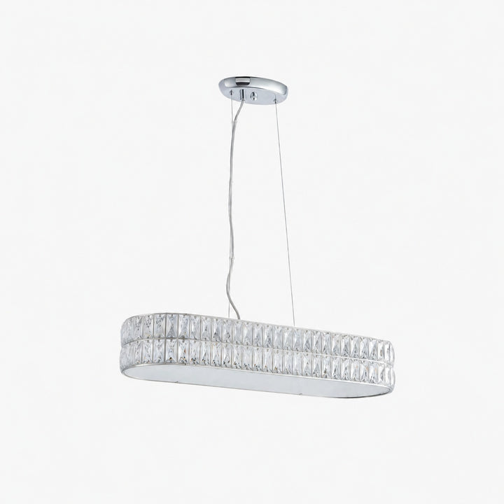 Glomara Style Geometric Crystal Pendant Light – Glamorous Dining Room Centerpiece