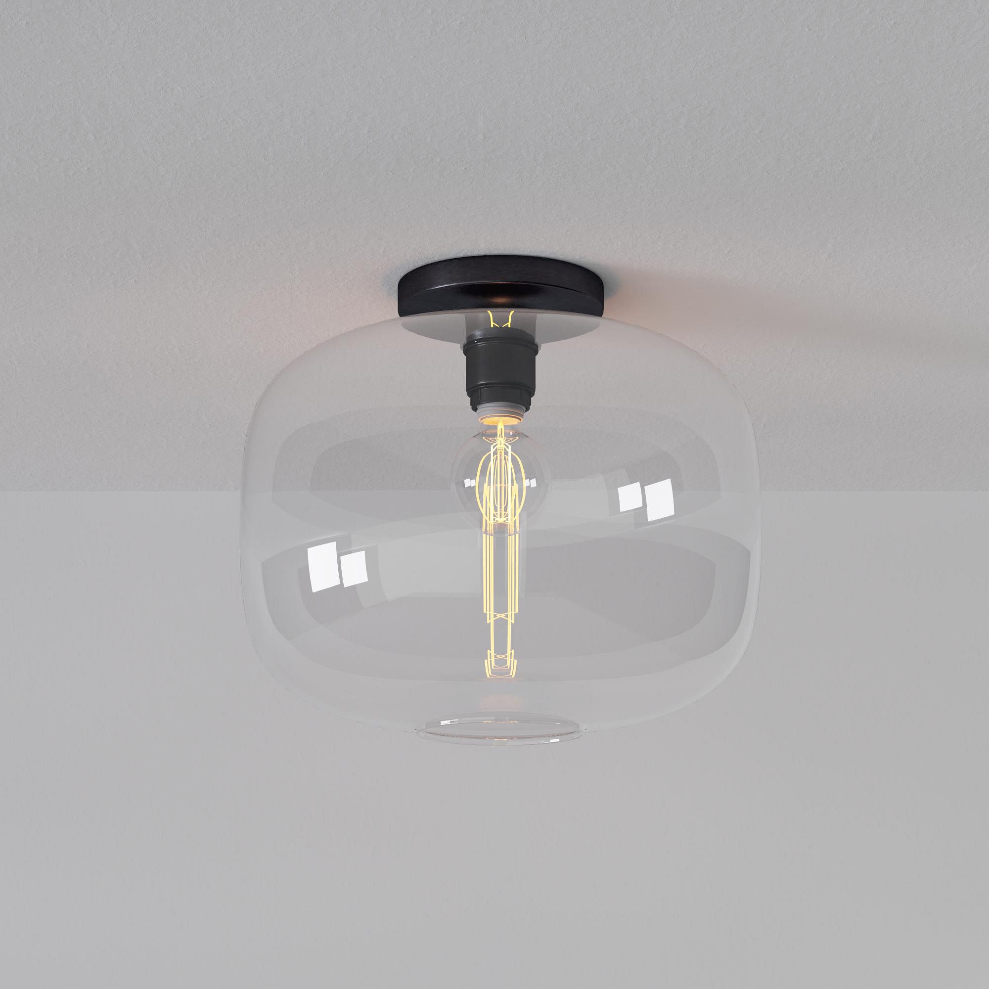 Lumivelle Sculptural Flush Mount Light – Modern Glass Ceiling Lamp