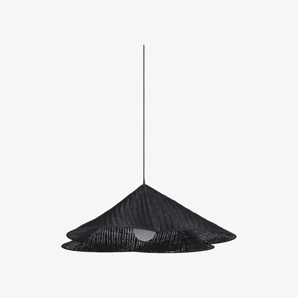 Wickara Natural Rattan Woven Pendant Light – Boho-Chic Hanging Lamp for Living and Dining