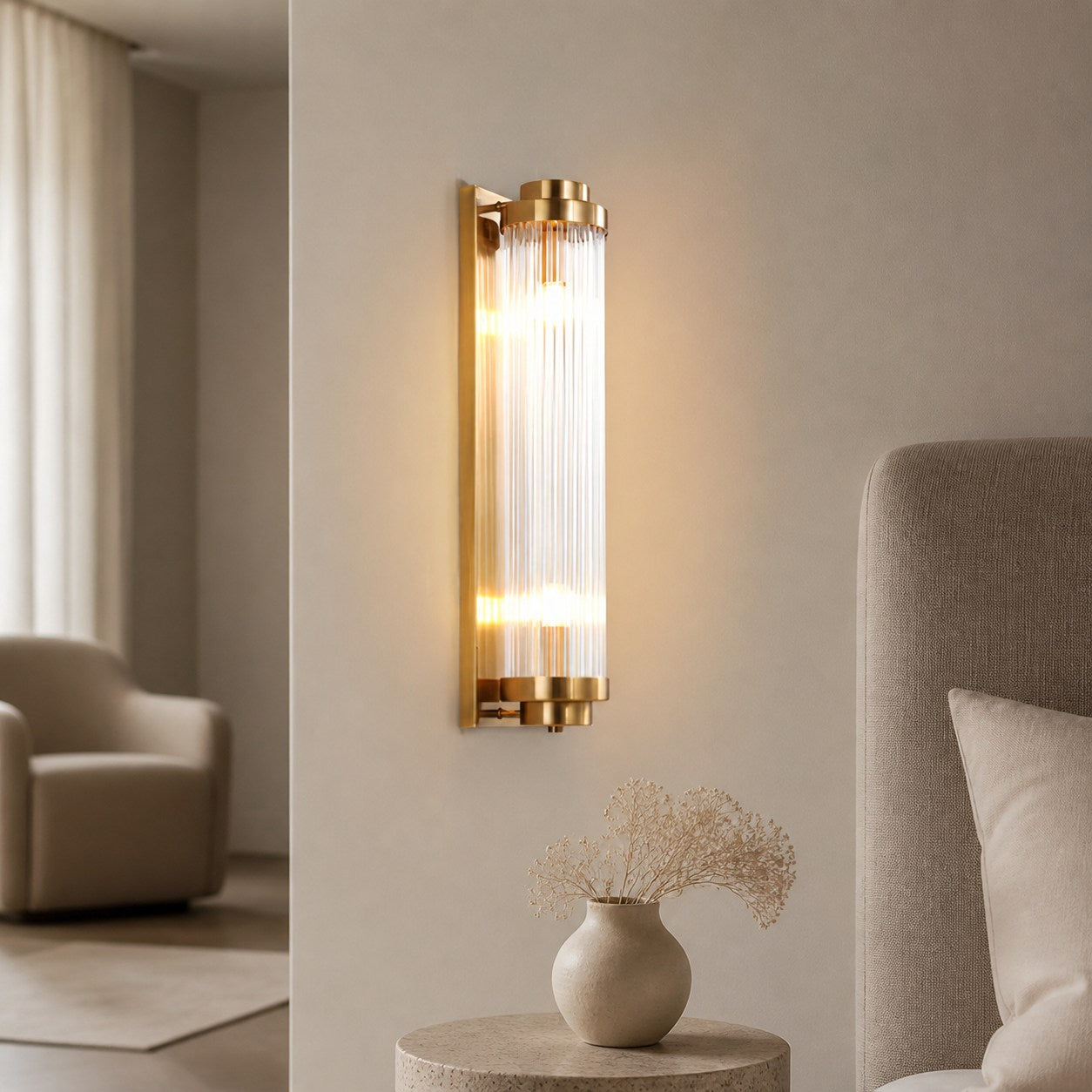 Pillar Offset Wall Lamp