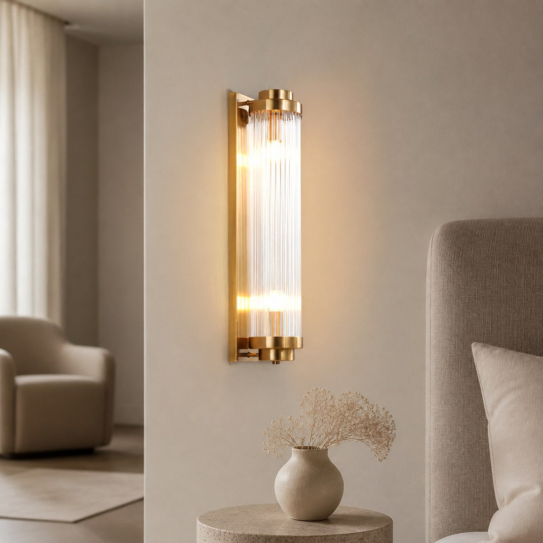 Pillar Offset Wall Lamp