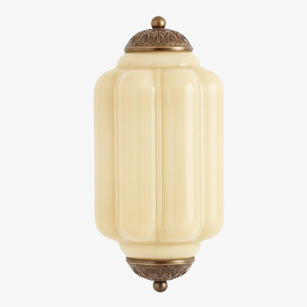 Eloise Brass Wall Sconce – Elegant Milk Glass Vintage Lighting