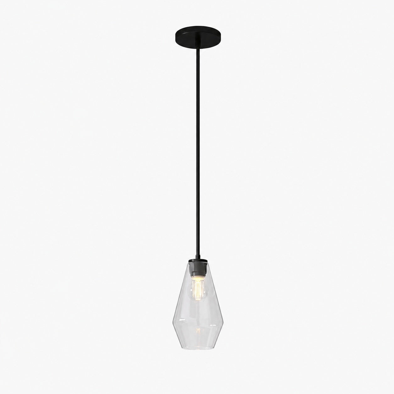 Merin Transparent Glass Sculpture Geometric Chandelier