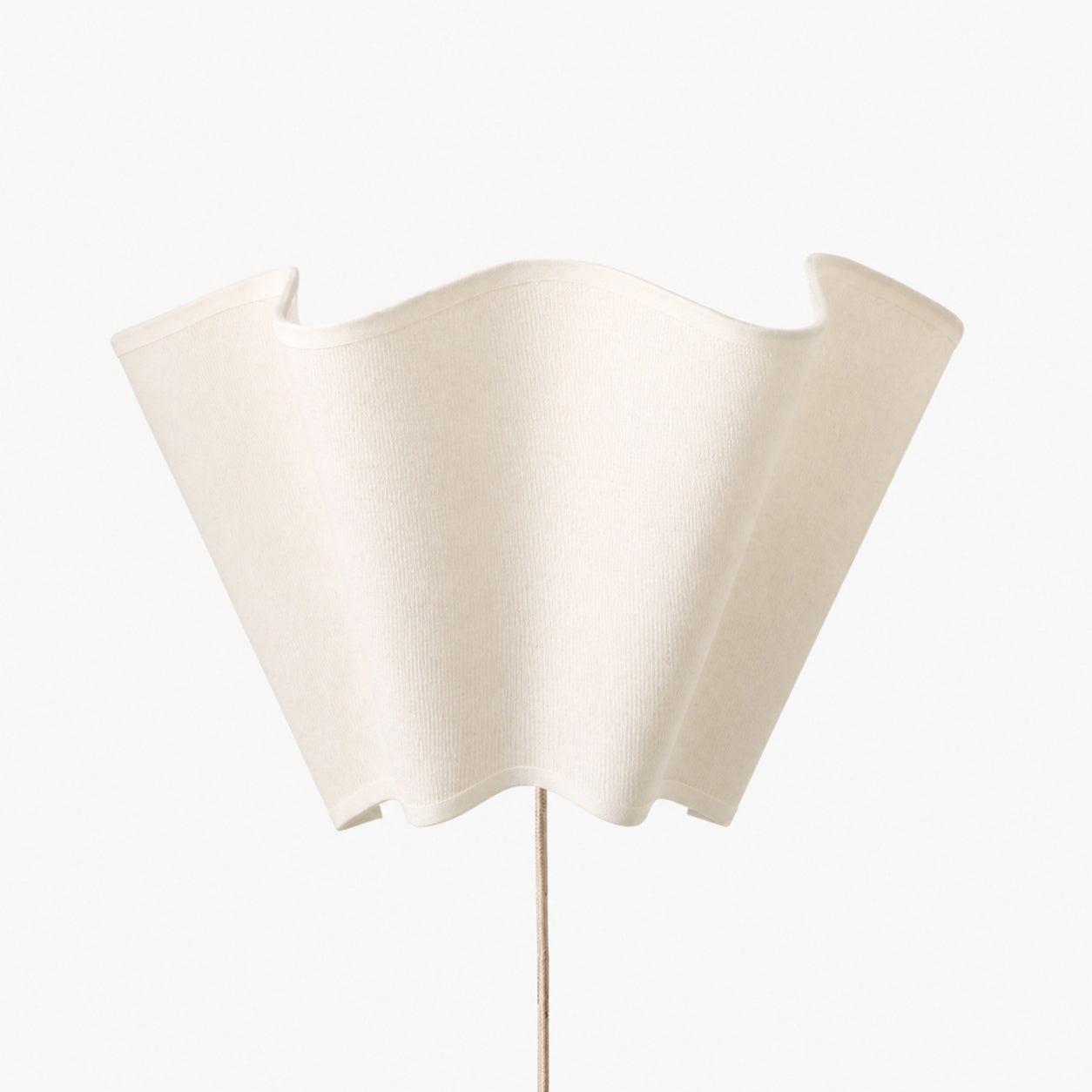Oslan Modern Plug-In Sconce - Scalloped Ivory Linen Shade Wall Lamp