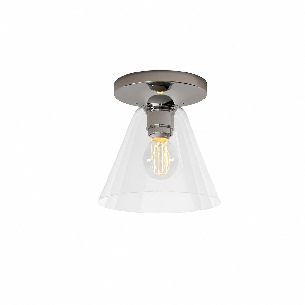 Conica Cone Flush Mount – Glass Ceiling Light for Modern Spaces