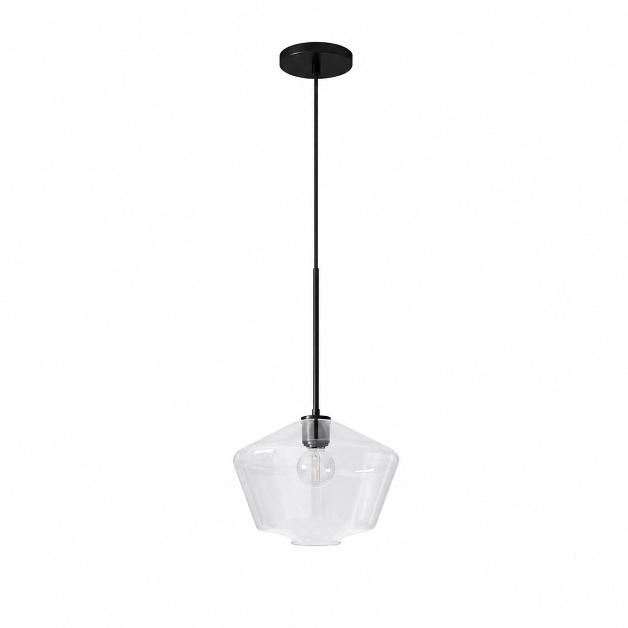 Merin Transparent Glass Sculpture Geometric Chandelier