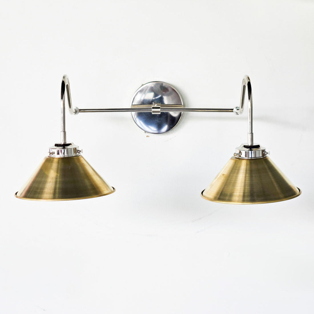 Various Colors Double Wall Sconce Light - Elegant Cone Shade