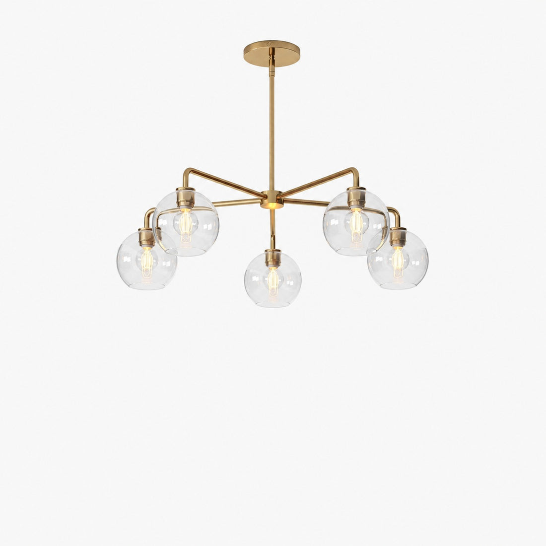 Selvion Elegant 5-Light Globe Chandelier – Modern Glass Pendant Lighting Fixture