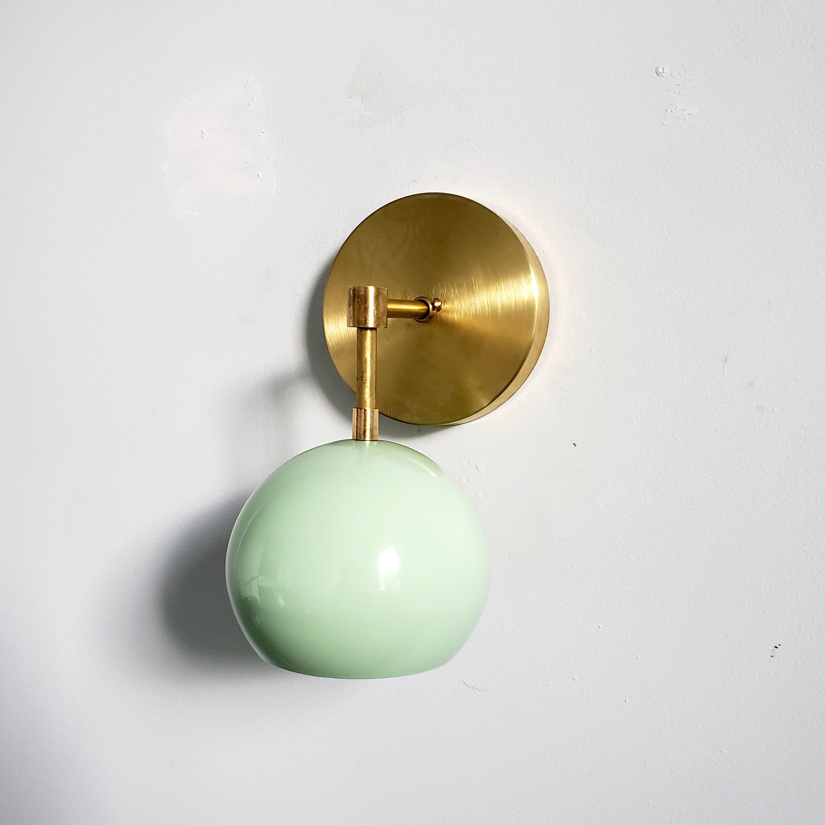 Vintage Inspired Spring Green Globe Wall Sconce