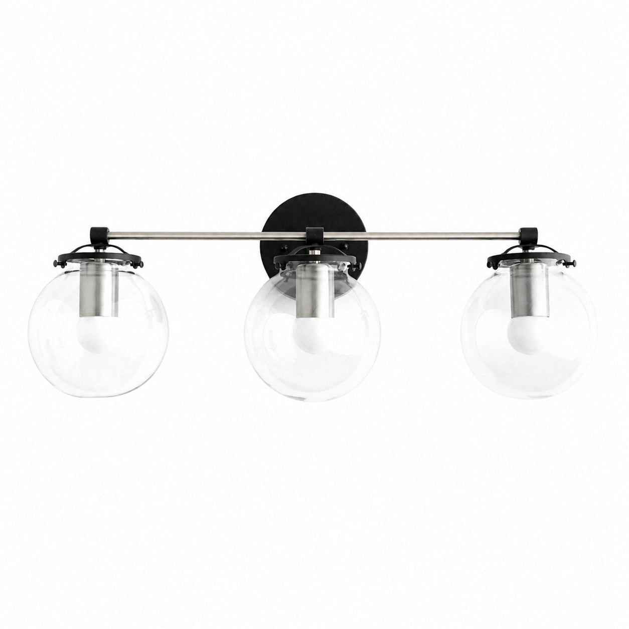 Glorica Glass 3 Shade Globe Vanity Light - Soft Bathroom Light Fixture