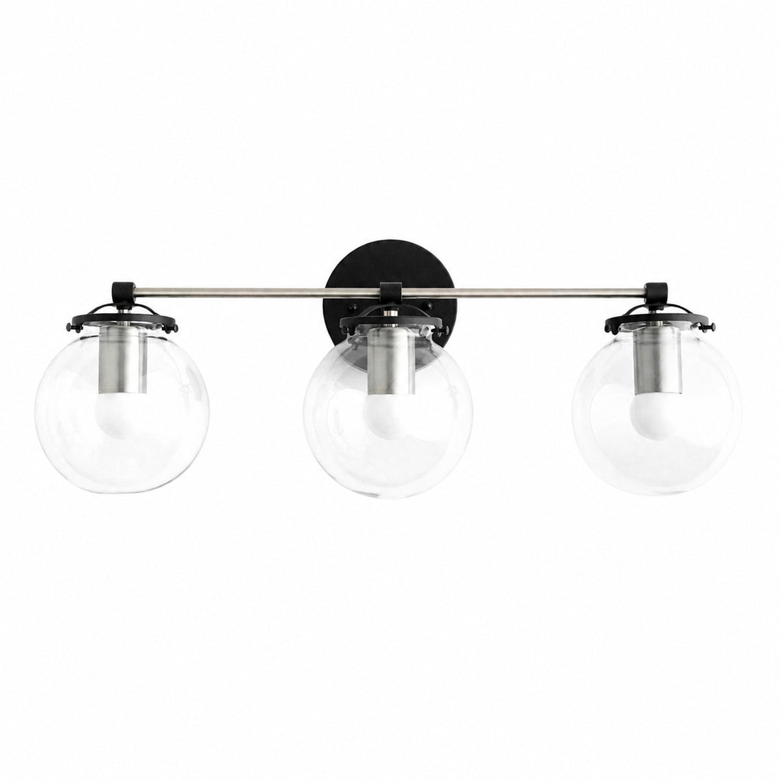 Glorica Glass 3 Shade Globe Vanity Light - Soft Bathroom Light Fixture