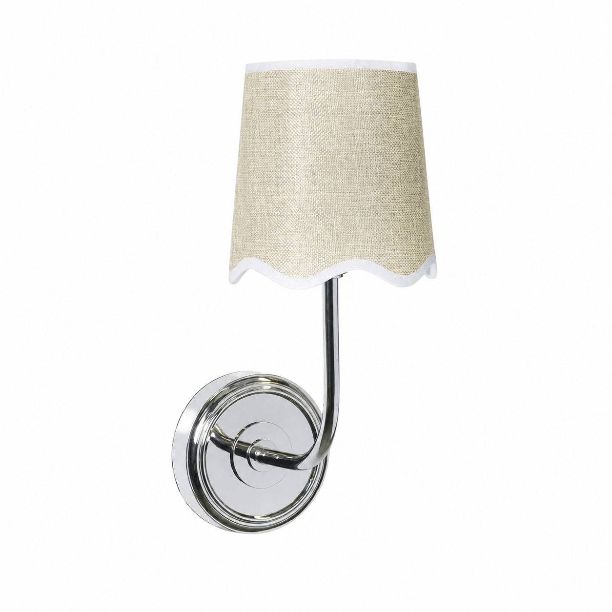 Glissum Contemporary Metal and Linen Wall Lamp with Soft Diffused Shade for Hallway or Entry