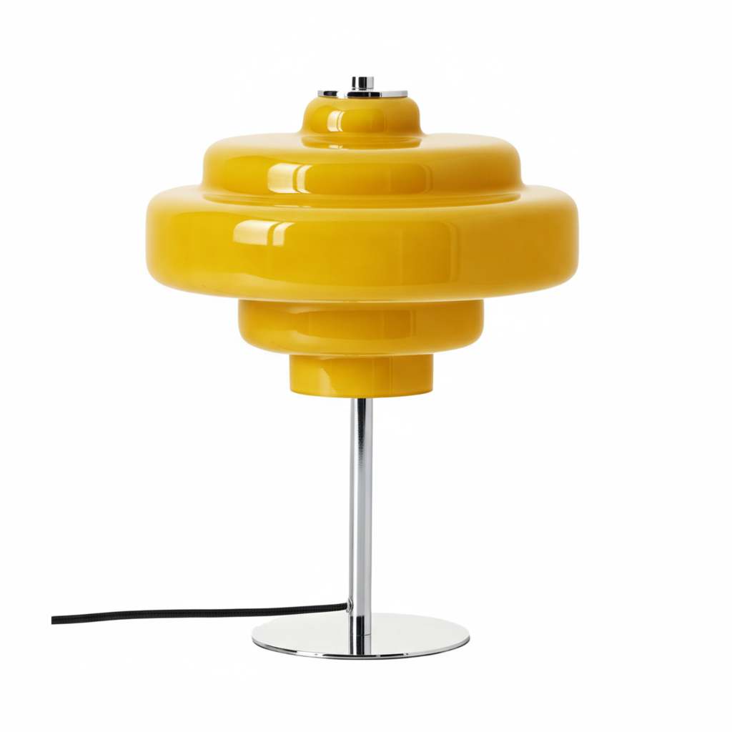 Koloro Tiered Glass Table Lamp – Retro & Contemporary Design for Living Room