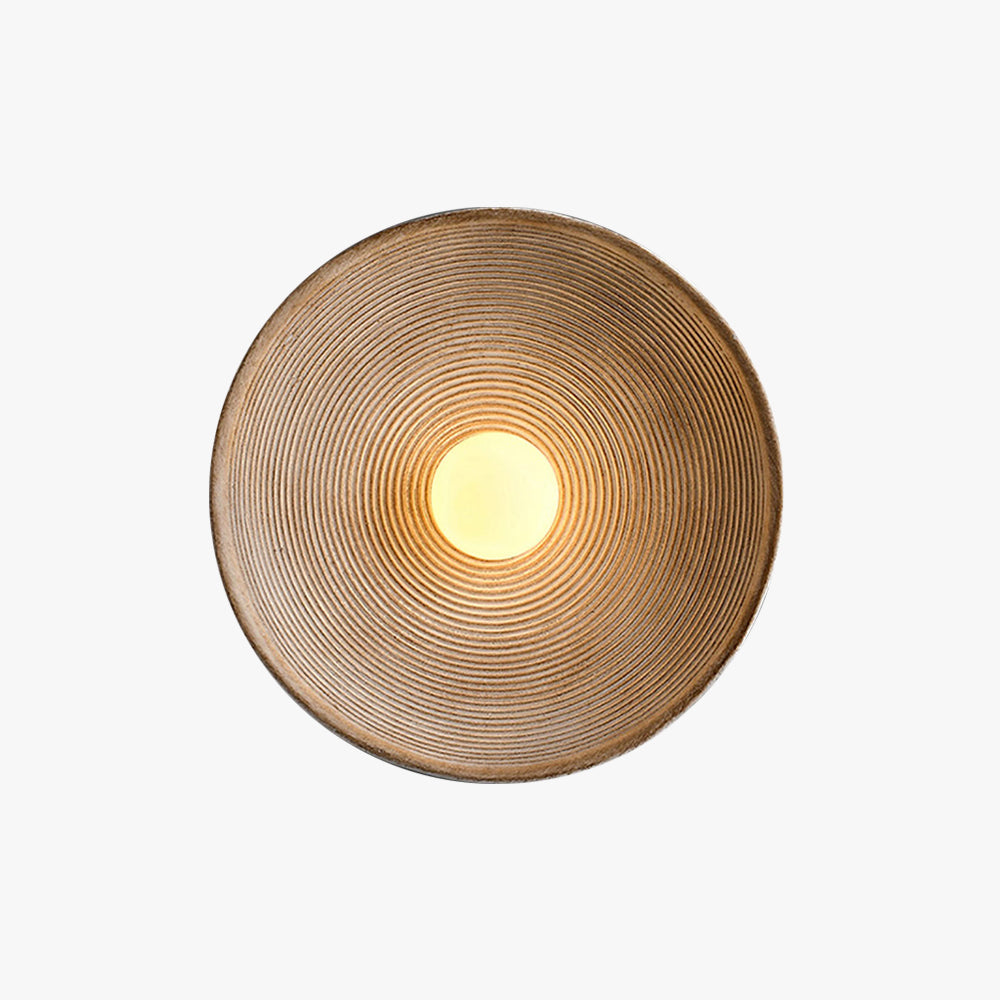 Retro Wabi Sabi Style Round Wall Light For Bedroom