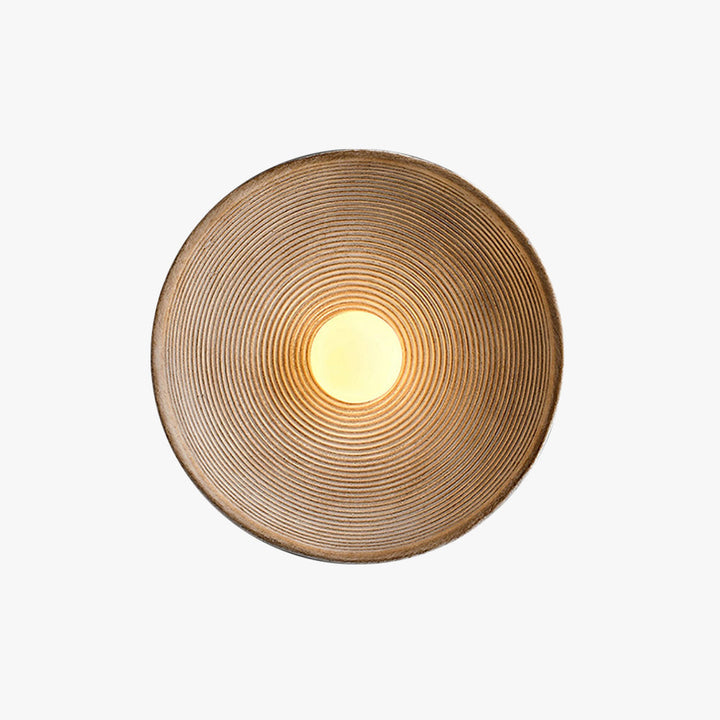 Retro Wabi Sabi Style Round Wall Light For Bedroom