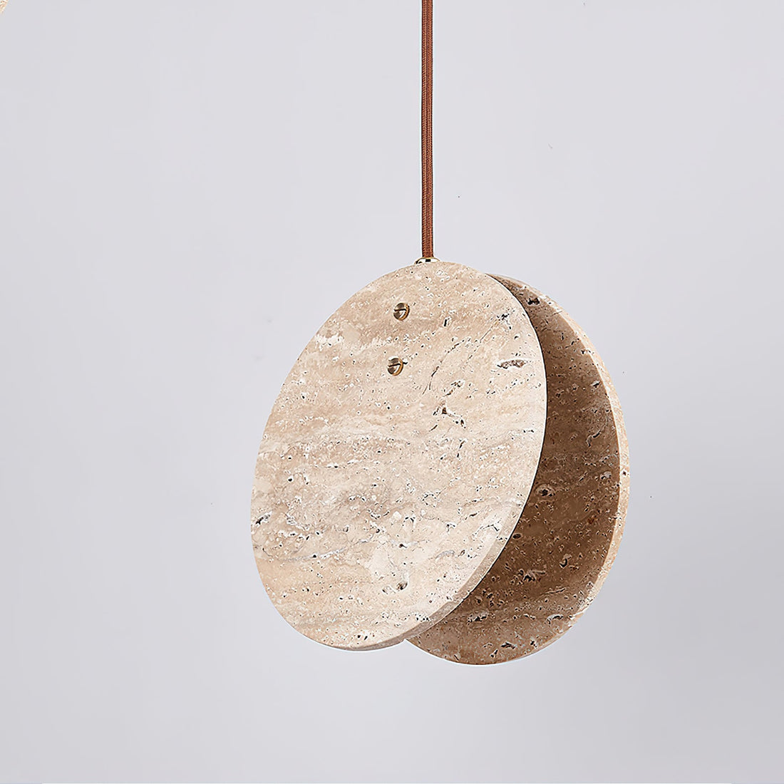 Stone Textured Disc Pendant Light