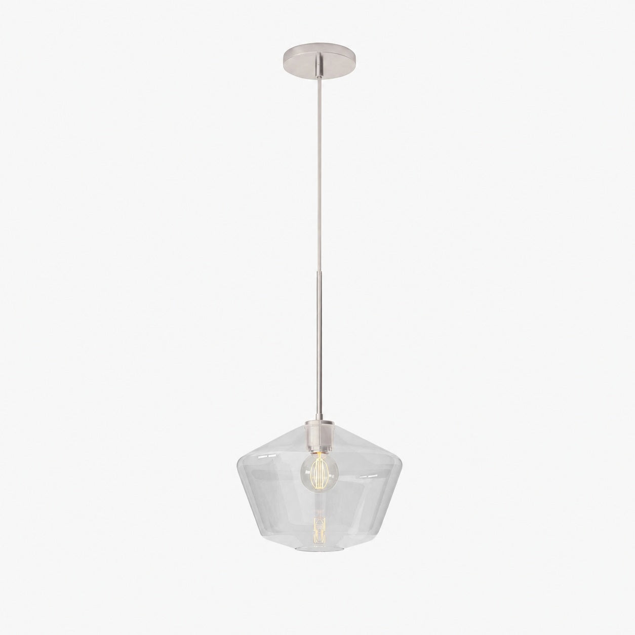 Merin Transparent Glass Sculpture Geometric Chandelier