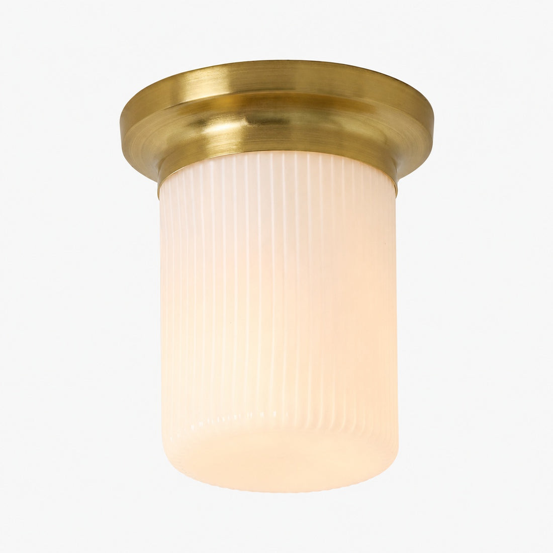Rivora Fluted Glass Flush Mount – Ribbed Durable Ceiling Light