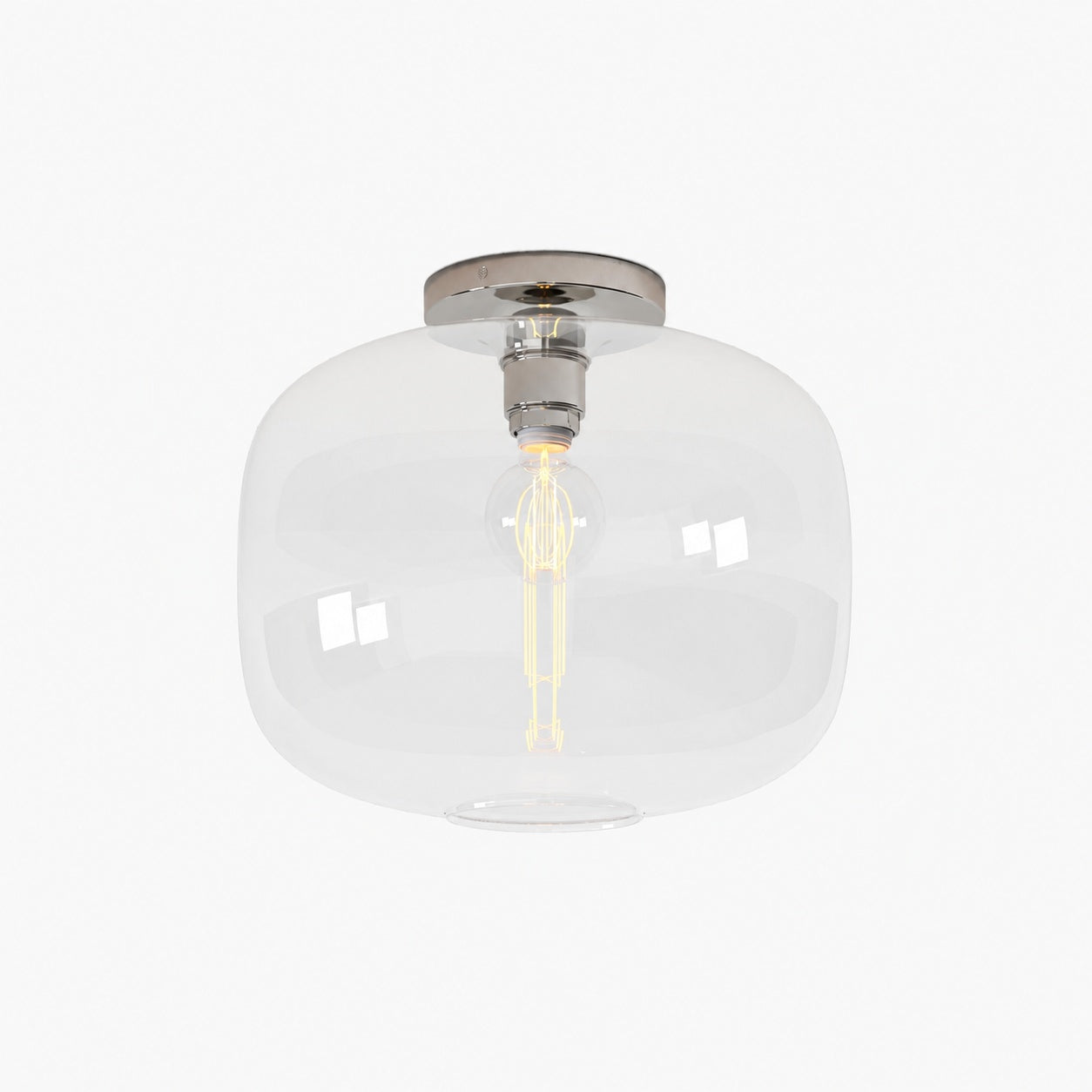 Lumivelle Sculptural Flush Mount Light – Modern Glass Ceiling Lamp