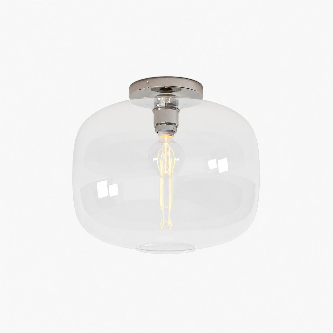 Lumivelle Sculptural Flush Mount Light – Modern Glass Ceiling Lamp