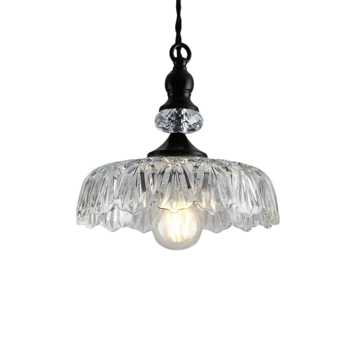 Mid Century Mini Kitchen Island Glass Pendant Light