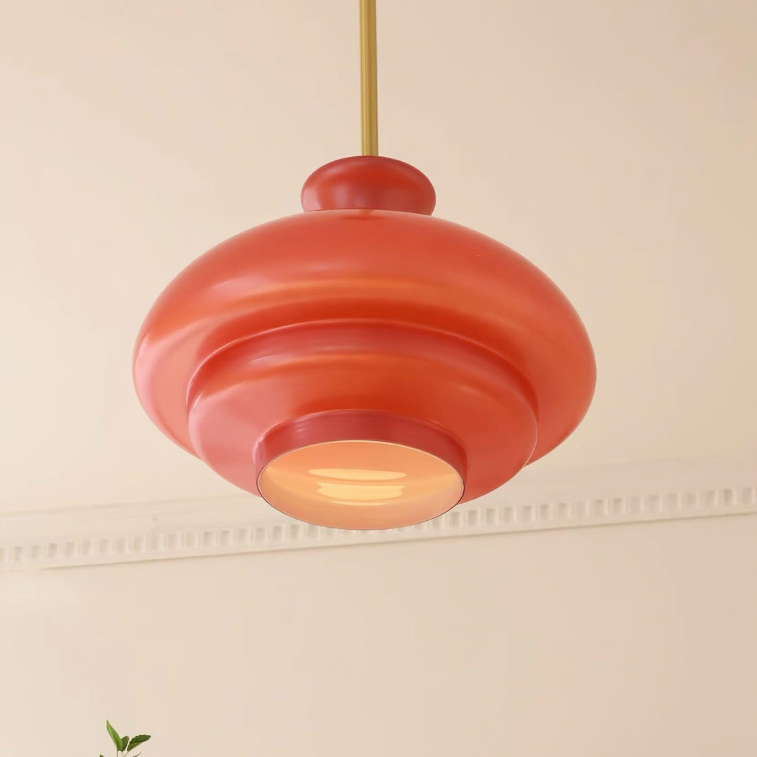 HaloVita Decorative Pendant Lamp - Minimalist Metal and Glass Pendant for Living Areas