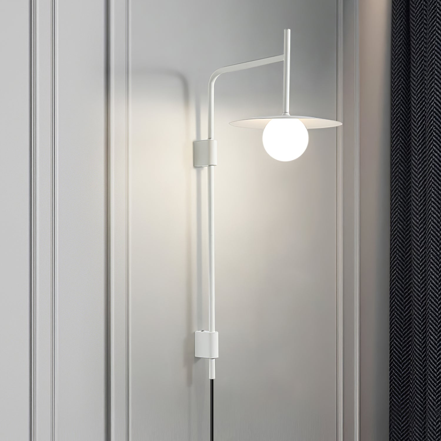 Gea Metal Swing Arm Wall Lamp - Scandinavian Minimalist Nordic Sconce