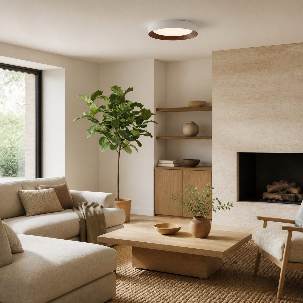 Crelina Contemporary Ceiling Light - Indoor Flush Fixture for Hallway and Dining Area U16