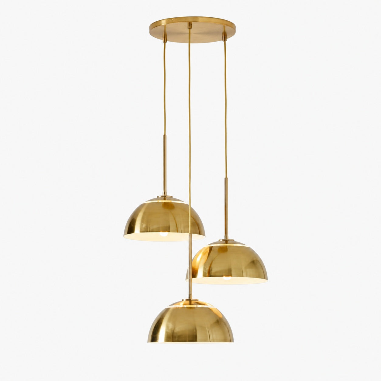Parvion Modern Adjustable 3-Head Sculptural Metal Pendant Light