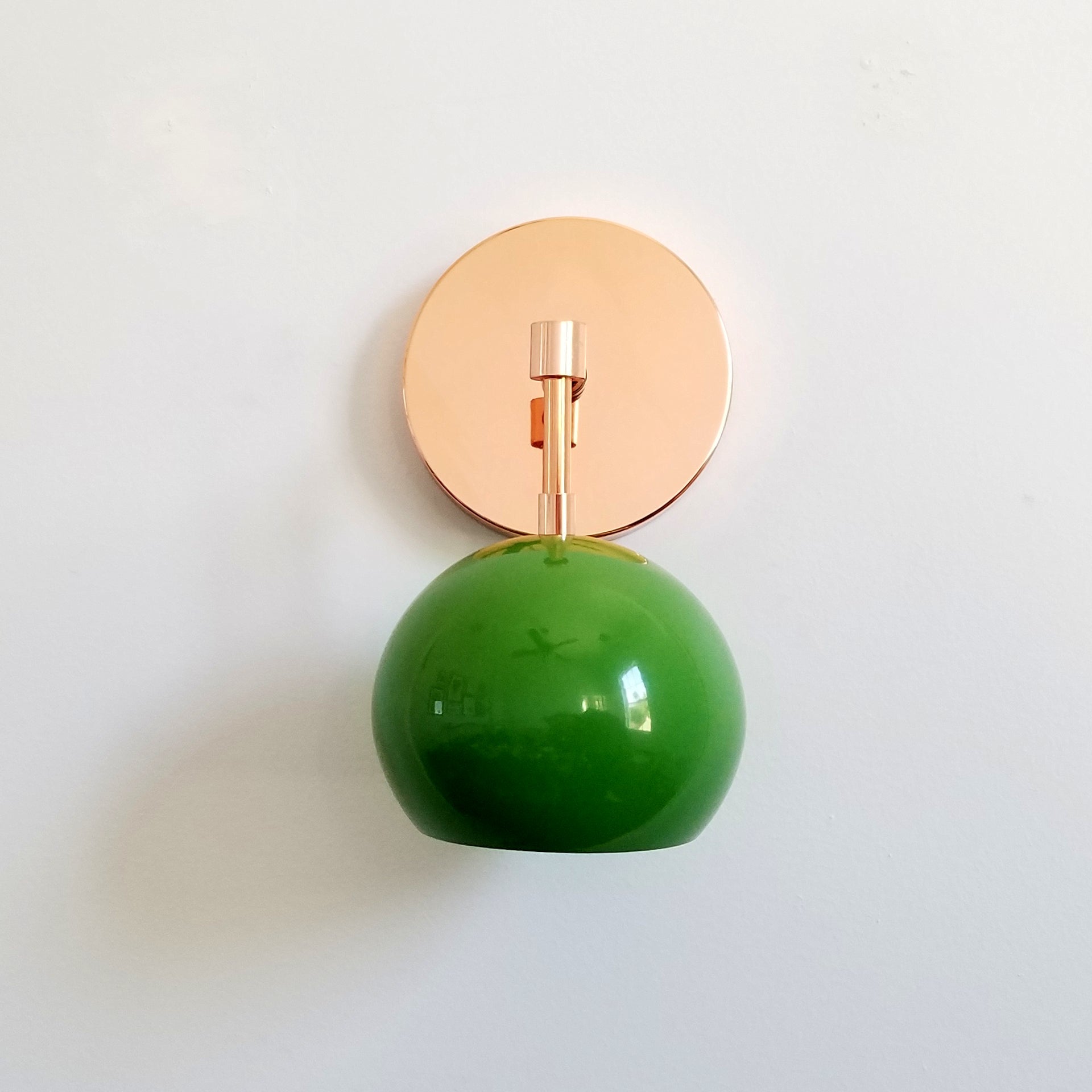 Vintage Inspired Spring Green Globe Wall Sconce